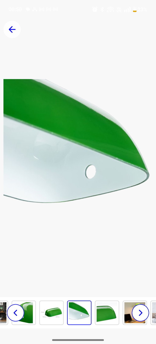 Abat-jour rétro vert pour lampe de banquier