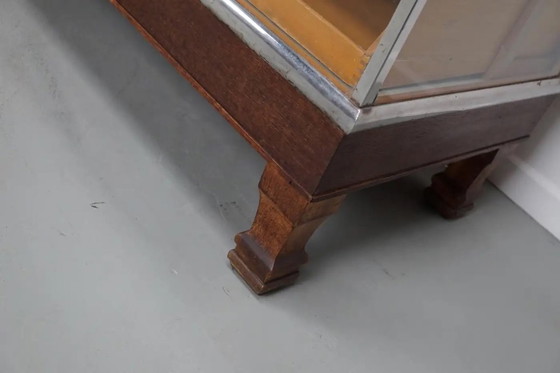 Image 1 of Vintage Engelse esdoorn en eiken haberdasherykast / toonbank, jaren 1930