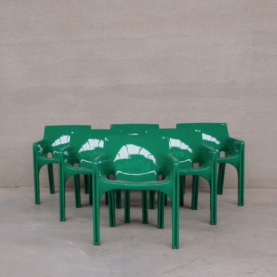 Image 1 of Set di sei sedie da pranzo "Gaudi" di Vico Magistretti, metà del secolo scorso