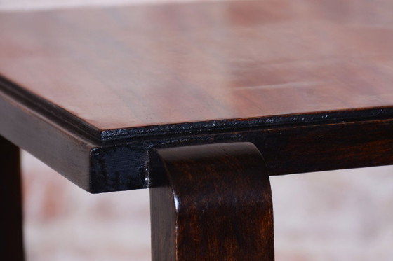 Gerestaureerde art-deco salontafel, beuken, walnoot, opnieuw gepolijst, Frankrijk, jaren 1930 – Wood (photo 10 of 13)