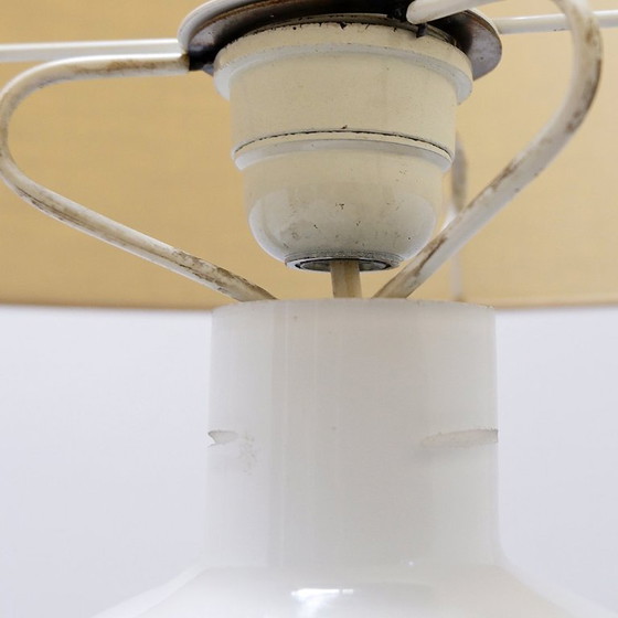 Image 1 of White opaline glass table lamp, 20th century
