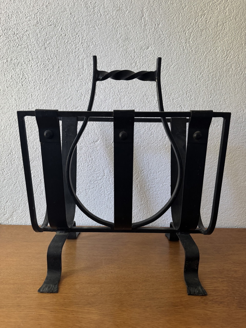 50s Brutalist wrought-iron magazine rack | €80 | Whoppah