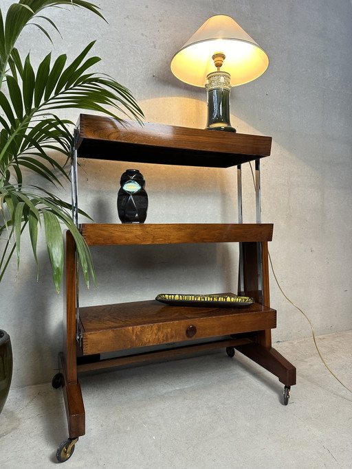 Étagère/table Besway Art Déco (convertible) - loupe de bois