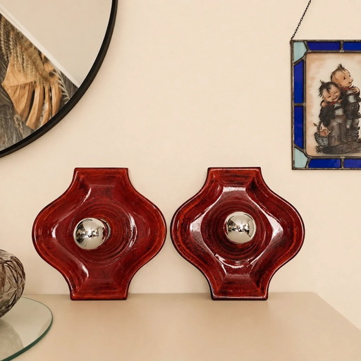 2x Hustadt Leuchten ceramic wall lights V3179/01 – wandlampen