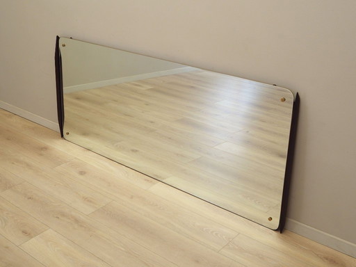 Mirror in mahogany frame, Italian design, 1970s, production: Italy