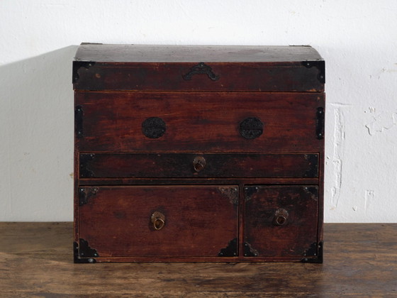 Antique small Japanese chest with drawers and compartments – Japan, circa 1900 – Chest of drawers (photo 28 of 40)