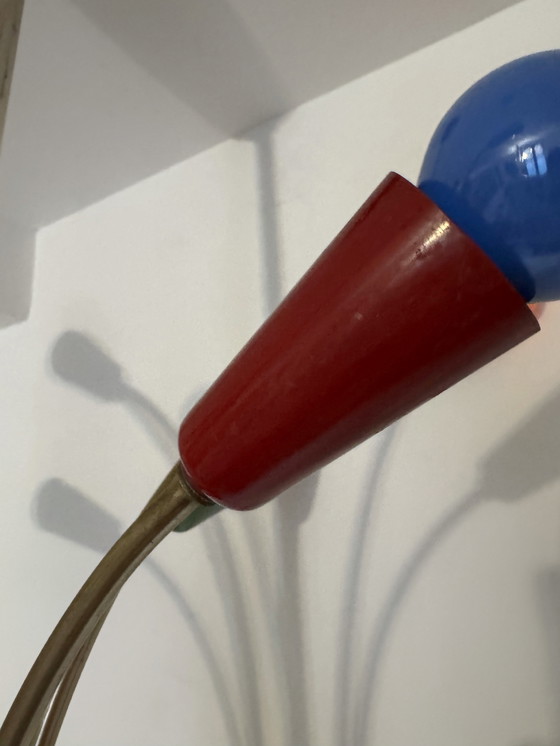 Image 1 of Meerkleurige Sputnik-kroonluchter uit de jaren 60.