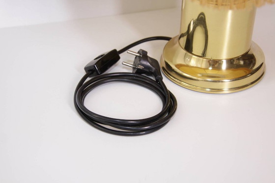 Image 1 of Lampada da tavolo in ottone con motivo 55cm anni '80 J Vintage