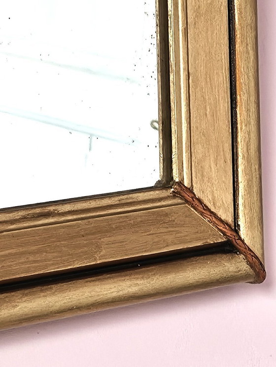 Miroir art déco au cadre en bois doré aux décorations florales – Wood (photo 4 of 10)
