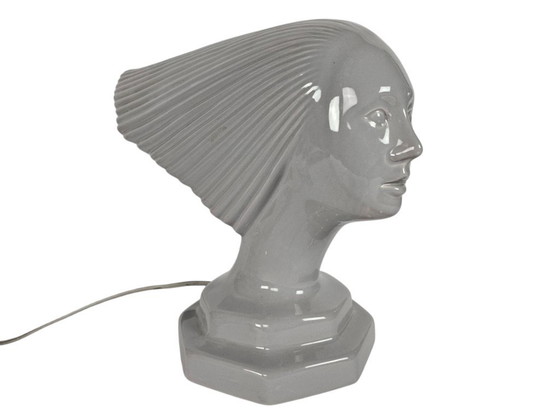 Image 1 of Vintage  - Rene Lalique stijl - design Hubert Olivier -  tafellamp - keramiek -  Frankrijk - 1960's