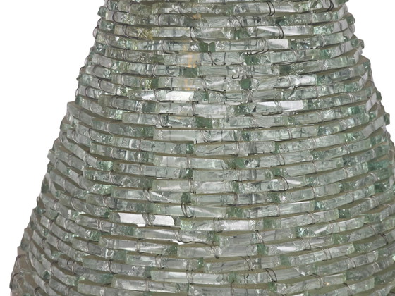 Image 1 of Lampe Pyramide Vintage - Construite à partir de morceaux de verre - Moderne - Verre et Métal - France - 70's