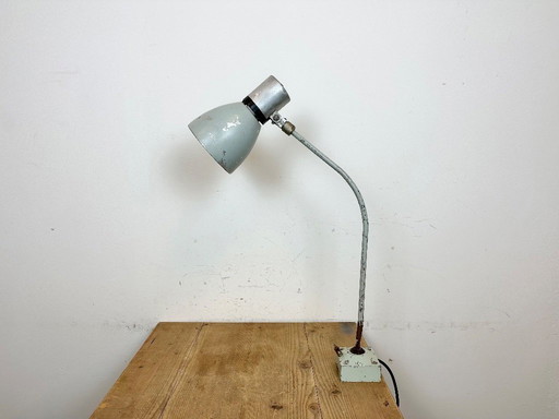 Grey Industrial Table Lamp from Elektrosvit, 1970s