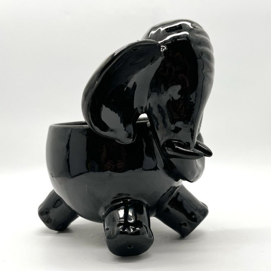 Attribué à Walter Bosse – Cache-pot/jardinière éléphant – Céramique autrichienne vintage – Scheibbs Keramik (photo 10 of 12)