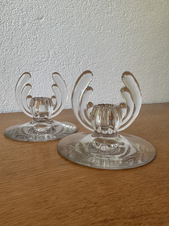 Image 1 of Art Deco crystal candle holder