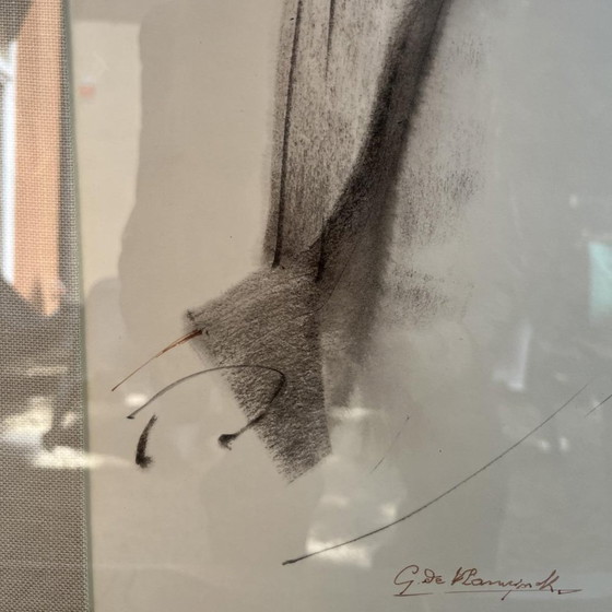 Georges De Vlamynck, Nudo Astratto, Tecnica Mista su Carta, Anni '40 – Dipinti e disegni, Paper, Art Deco (photo 4 of 10)
