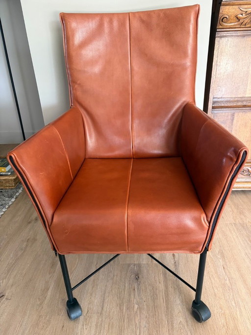 6 Montis Chaplin Eetkamerstoelen – Leather
