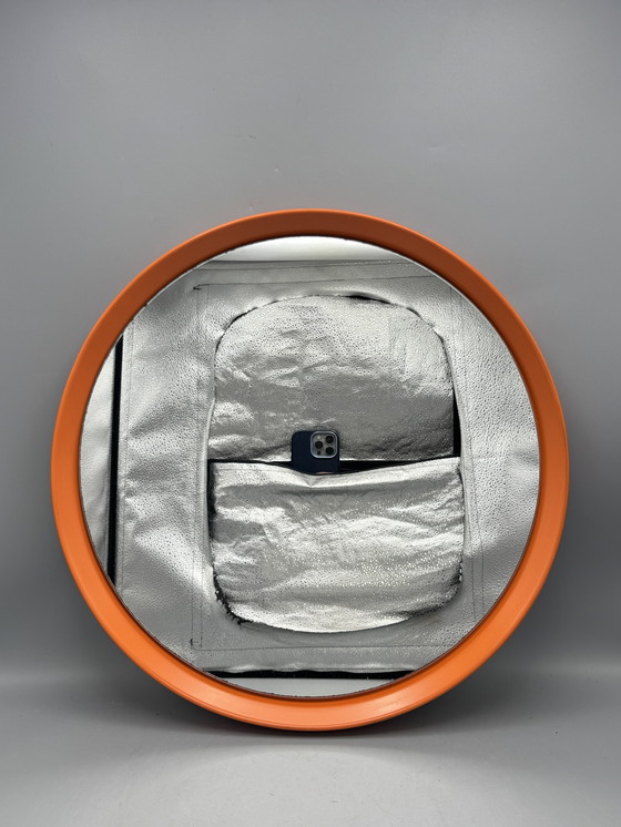 Image 1 of Specchio vintage Space Age - classico del design arancione degli anni '70