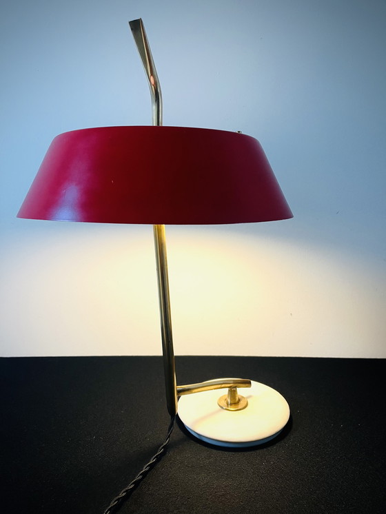 Image 1 of Stilux  - Oscar Torlasco - Marble & Brass Tafellamp - Italië 1950S