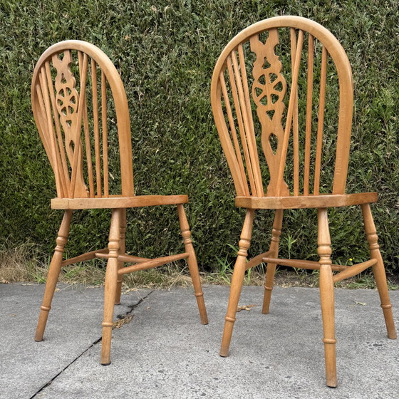 Image 1 of Set of 6 vintage wooden chairs