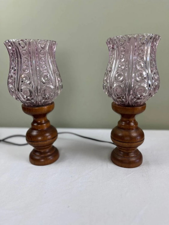 Art Deco Nachttischlampen – Crystal, Wood (photo 11 of 15)