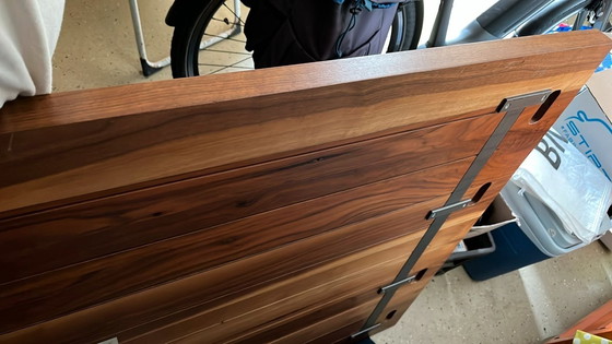 Image 1 of Solid walnut dining table by Bert Platangie