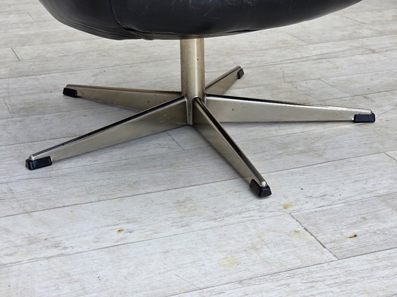 Image 1 of Silla giratoria danesa, década de 1970, de H.W.Klein para Bramin Møbler, cuero para muebles.