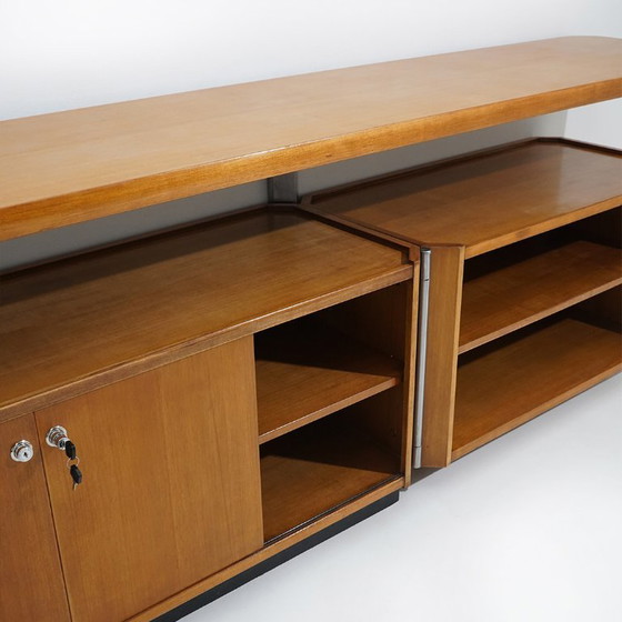 “MG14” sideboard by Osvaldo Borsani for Tecno, 1960s, Wood, Metal, Brown, Vintage (photo 13 of 15)