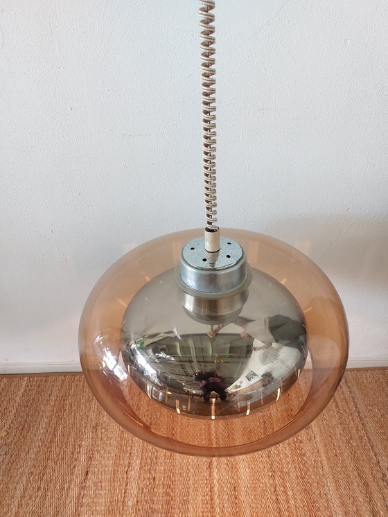 Image 1 of Lampe suspendue Space Age 70S Plexiglas / Chrome