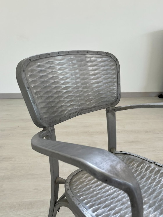 Image 1 of Aluminiumstühle - Avec-Plakette « Gaston Viort - Salon de Provence »