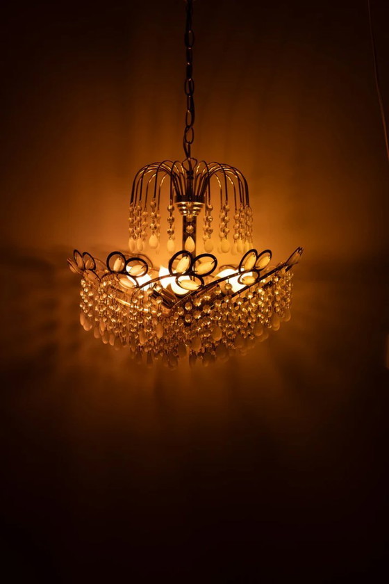 Image 1 of Vintage Italian teardrop pendant lamp