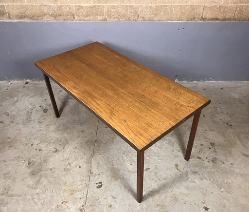 Industrial Table Desk Steel Solid Oak