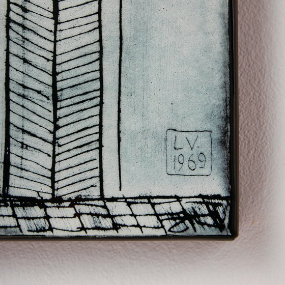 Image 1 of MK11298 Lovers' Lane Emaille-Kunstwerk von Vitus Lőrincz