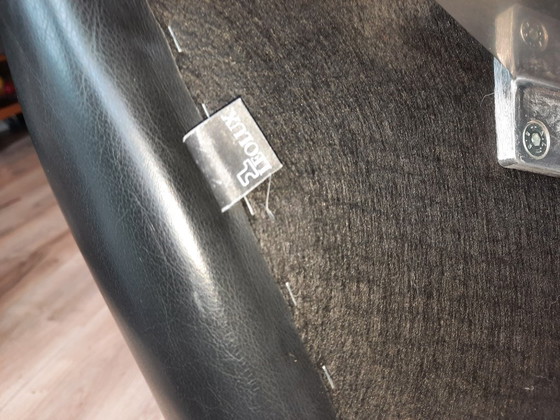 Image 1 of Leolux black leather Odilon pouf