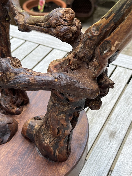 Image 1 of Sgabello brutalista francese a forma di carota d'uva, 1950 ca.