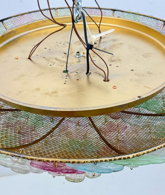 Image 1 of Lámpara de techo de cristal de Murano de estilo moderno de mediados de siglo, atribuida a Barovier & Toso, años 50