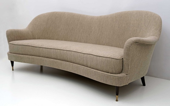 Image 1 of Gio Ponti Style Mid-Century Modern Italian Sofa for Isa Bergamo, 1950s
