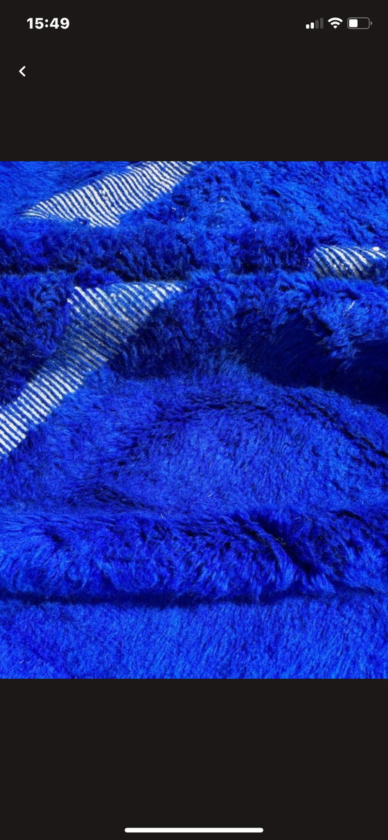 Tappeto Marocchino Berbero Blu In Lana – Tappeti, Wool (photo 3 of 6)