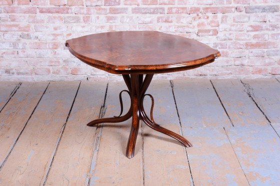 Tavolino da caffè Biedermeier restaurato, Faggio, Noce, Lucidatura ravvivata, Ceco, anni 1880 (photo 15 of 15)