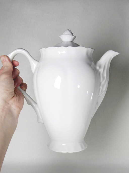 Teapot/Coffee Pot Fine Limoges White Vintage Porcelain