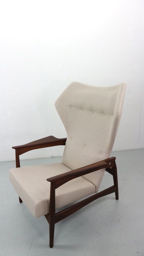 Image 1 of Sillón danés ajustable con respaldo alto en teca, de Ib KOFOD LARSEN