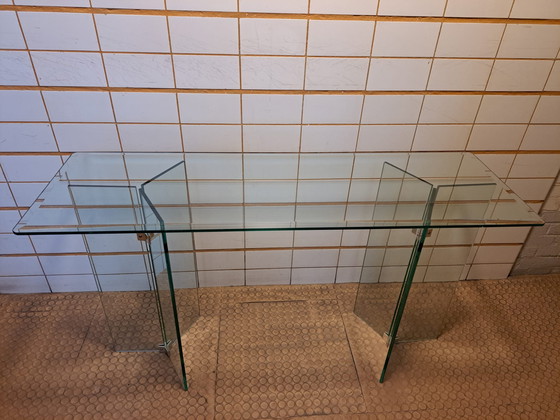 Image 1 of Table d'appoint en verre style Leon Rosen