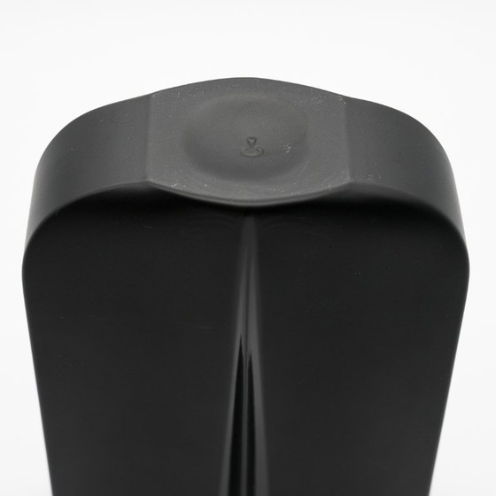 Image 1 of Peill & Putzler Satin Black Glass Vase – Sculptural Postmodern Design, Germany, 1970s–1980s