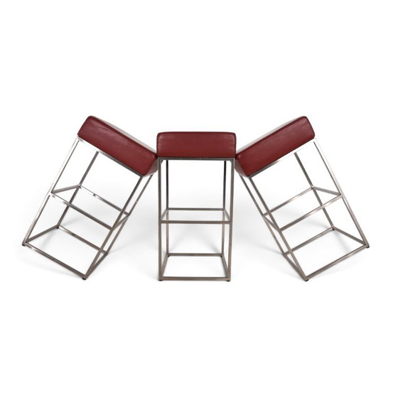 De Sede Set di 3 Sgabelli da bar in pelle DS 218/55 di Paolo Piva, 2000 – Leather (photo 9 of 16)