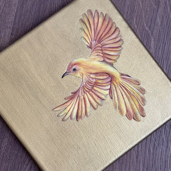Kleurrijk Vogel kunstwerk – Schilderijen & Tekeningen, Canvas (photo 4 of 8)