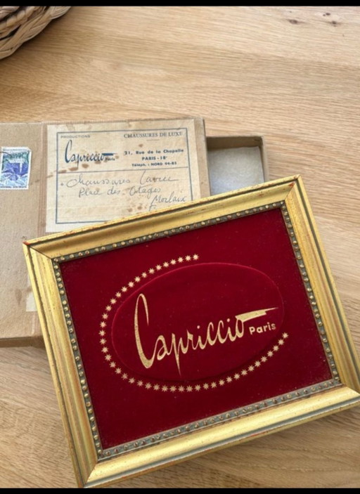 Vintage Capriccio Paris Werbeschild - 17x21 cm