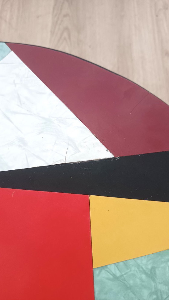 Image 1 of Table d'appoint multicolore des années 1950