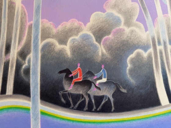 Image 1 of Original color lithograph by Albert Zavaro