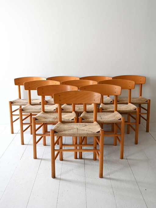 Set of 10 J39 “People’s Chair” by Børge Mogensen