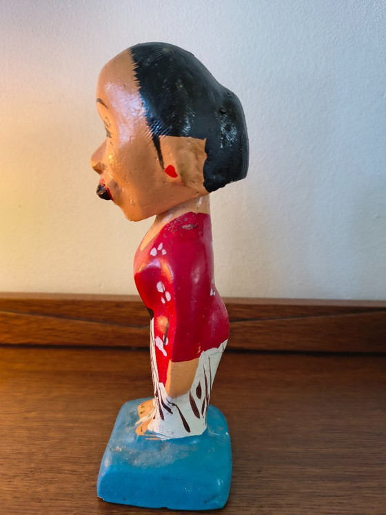 Image 1 of Folk art figurine from Sri Lanka (wobbly head)