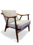 1 x Poltrona in teak Frederik Kayser Vatne Mobelfabrik Norvegia 1950